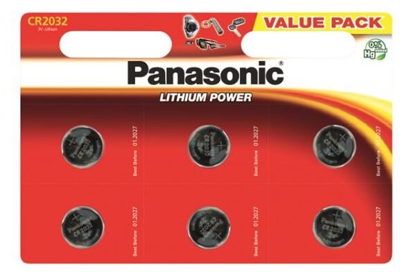 PANASONIC baterije male CR-2032EL/6BW Lithium Coin