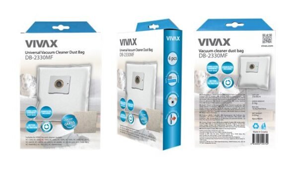 VIVAX HOME vrećice za usisavač sint. (4kom/pak) + filter DB-2330MF