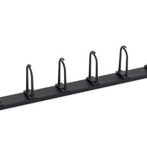 Vodilica kabela horizontalna 19"/1U, 6 velikih prstenova, crna