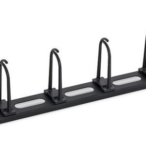 Vodilica kabela horizontalna 19"/1U, 6 velikih prstenova, crna