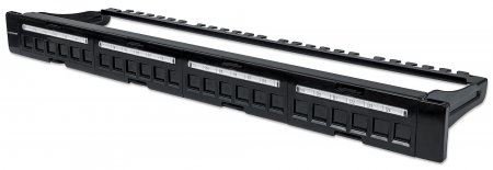 Blank Patch Panel, 24-Port, 1U, Black