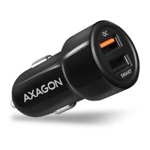 AXAGON PWC-QC5 car charger Smart 5V 2,4A + QC3.0, 30W, crni