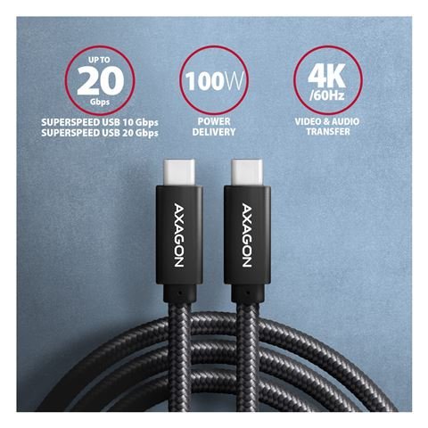CC USB CM 3.1Gen2 USB CM, 1m, Crna, BUCM32-CM10AB, AXA