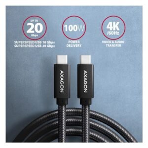 CC USB CM 3.1Gen2  USB CM, 1m, Crna, BUCM32-CM10AB, AXA