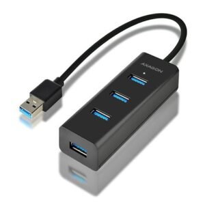AXAGON HUE-S2B 4x USB3.0 Charging Hub, MicroUSB Charging Connector