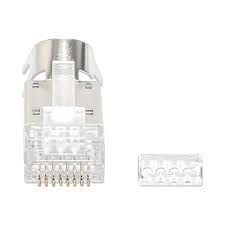 Intellinet 50-Pack Cat6A RJ45 Modular Plugs STP 3-prong