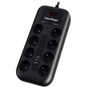 CyberPower prenaponska zaštita, P0820SUF0-DE, 8x šuko, 2x USB charger