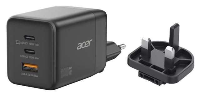 ACER USB-C GaN Charger 100W, HP.DSCAB.019