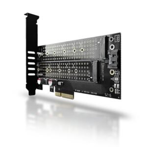 AXAGON PCEM2-D PCI-E 4.0 4x - DUAL M.2 SSD (NVMe + SATA)