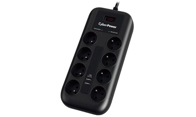 CyberPower prenaponska zaštita, P0820SUF0-DE, 8x šuko, 2x USB charger