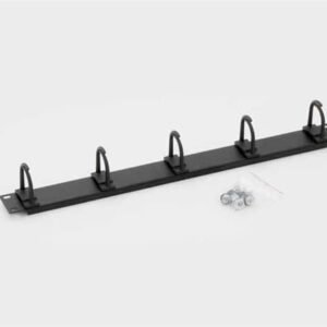 Vodilica kabela 19"/1U, 6 malih prstenova, crna