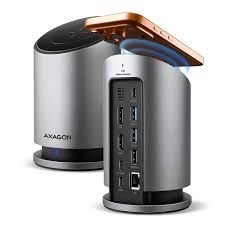 USB HUB 3x USB-A + 1x USB-C, GLAN, HDMI, DP, PD 100W, 15W wireless