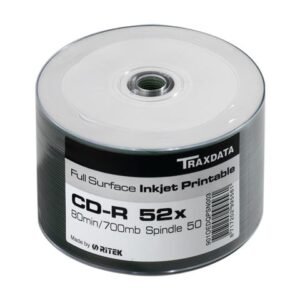 TRAXDATA OPTIČKI MEDIJ CD-R SPINDLE 50 WHITE FULL PRINTABLE