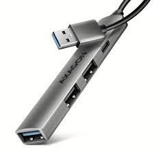 USB HUB Mini 4x USB3.2 Gen1, HUE-STA, 12cm USB-A kabel, AXA