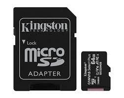 MEM SD MICRO 64GB Kingston Canvas Select Plus + Adapter SDCS3/64GB