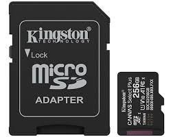 MEM SD MICRO 256GB Kingston Canvas Select Plus + Adapter SDCS3/256GB