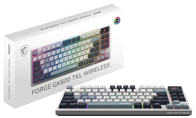 KB MSI FORGE GK600 TKL W SKY US